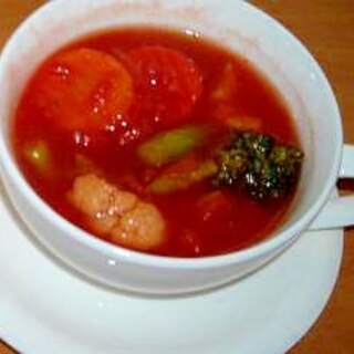 野菜たっぷりのトマトスープ